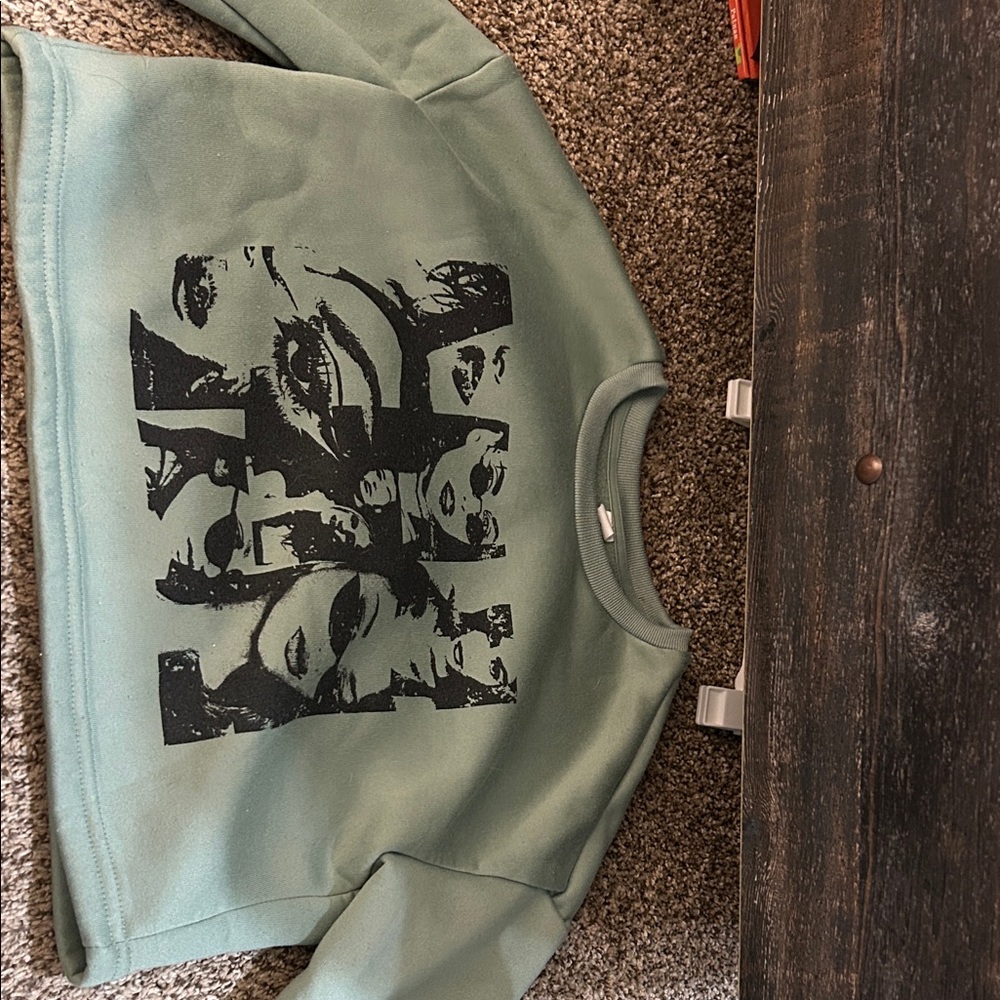 SHEIN Men's Sage Graphic Crewneck Sweater
